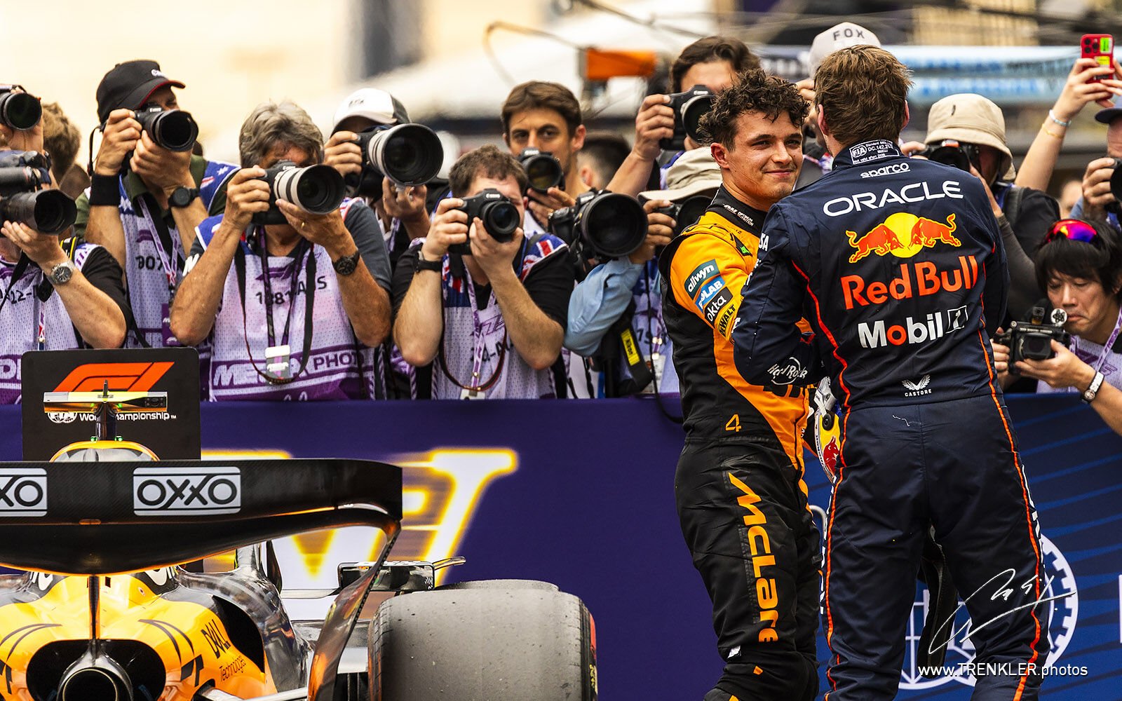 Lando Norris a Max Verstappen