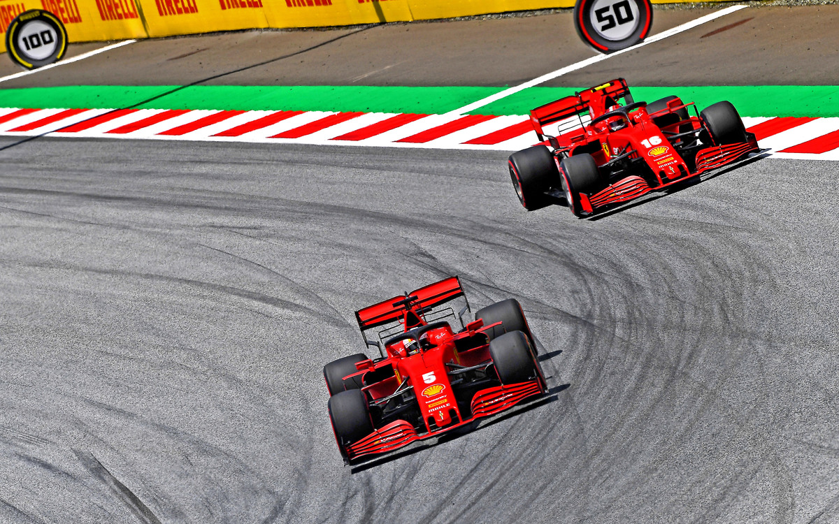 Sebastian Vettel a Charles Leclerc