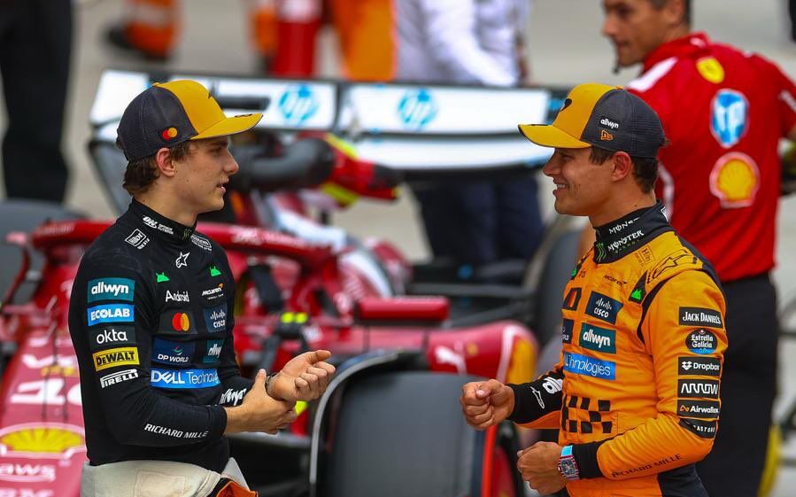 Oscar Piastri a Lando Norris